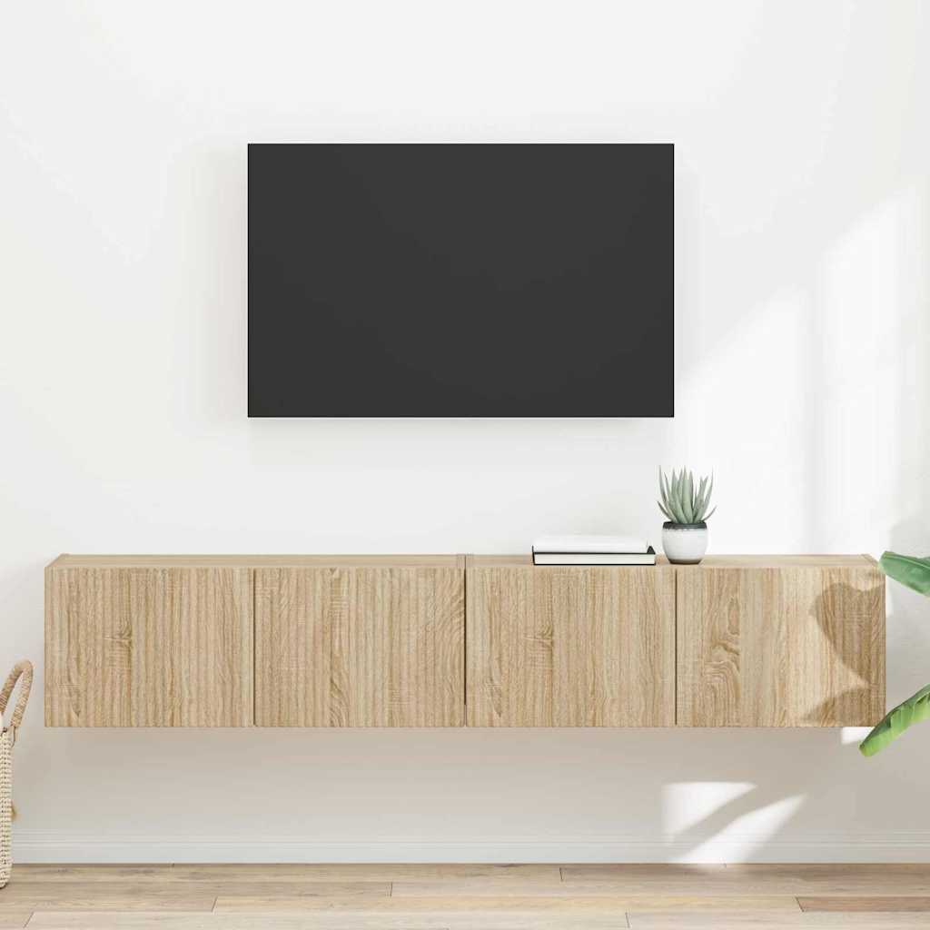 TV Vägghylla 2 pcs Sonoma 78,5 x 31 x 29,5 cm Konstruerat trä