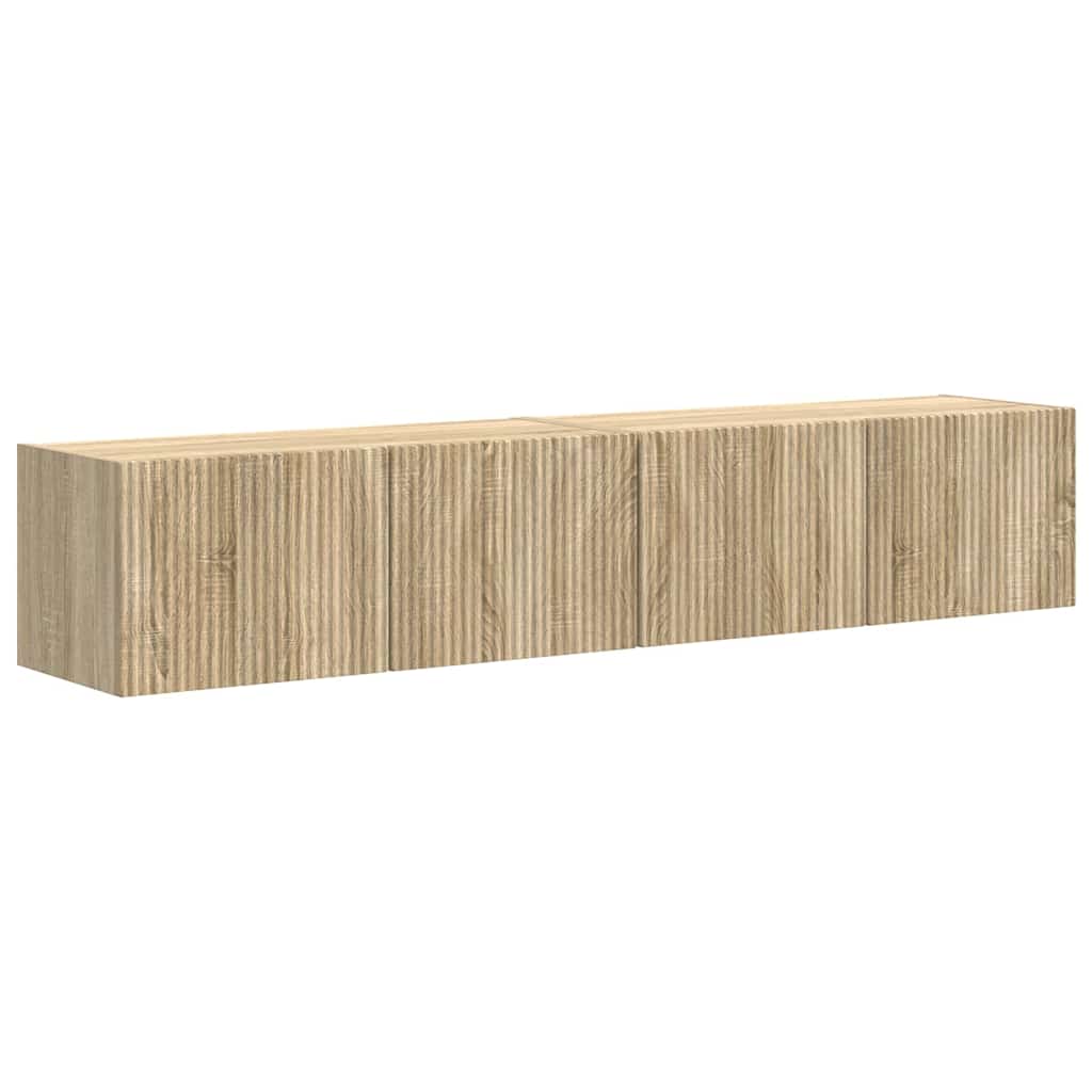 TV Vägghylla 2 pcs Sonoma 78,5 x 31 x 29,5 cm Konstruerat trä
