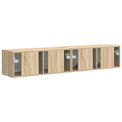 TV Vägghylla 2 pcs Sonoma 78,5 x 31 x 29,5 cm Konstruerat trä