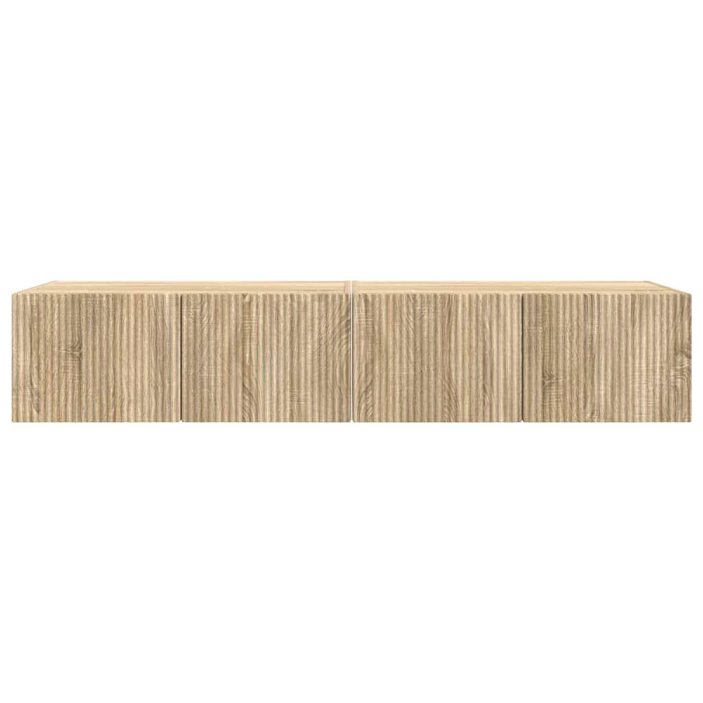 TV Vägghylla 2 pcs Sonoma 78,5 x 31 x 29,5 cm Konstruerat trä