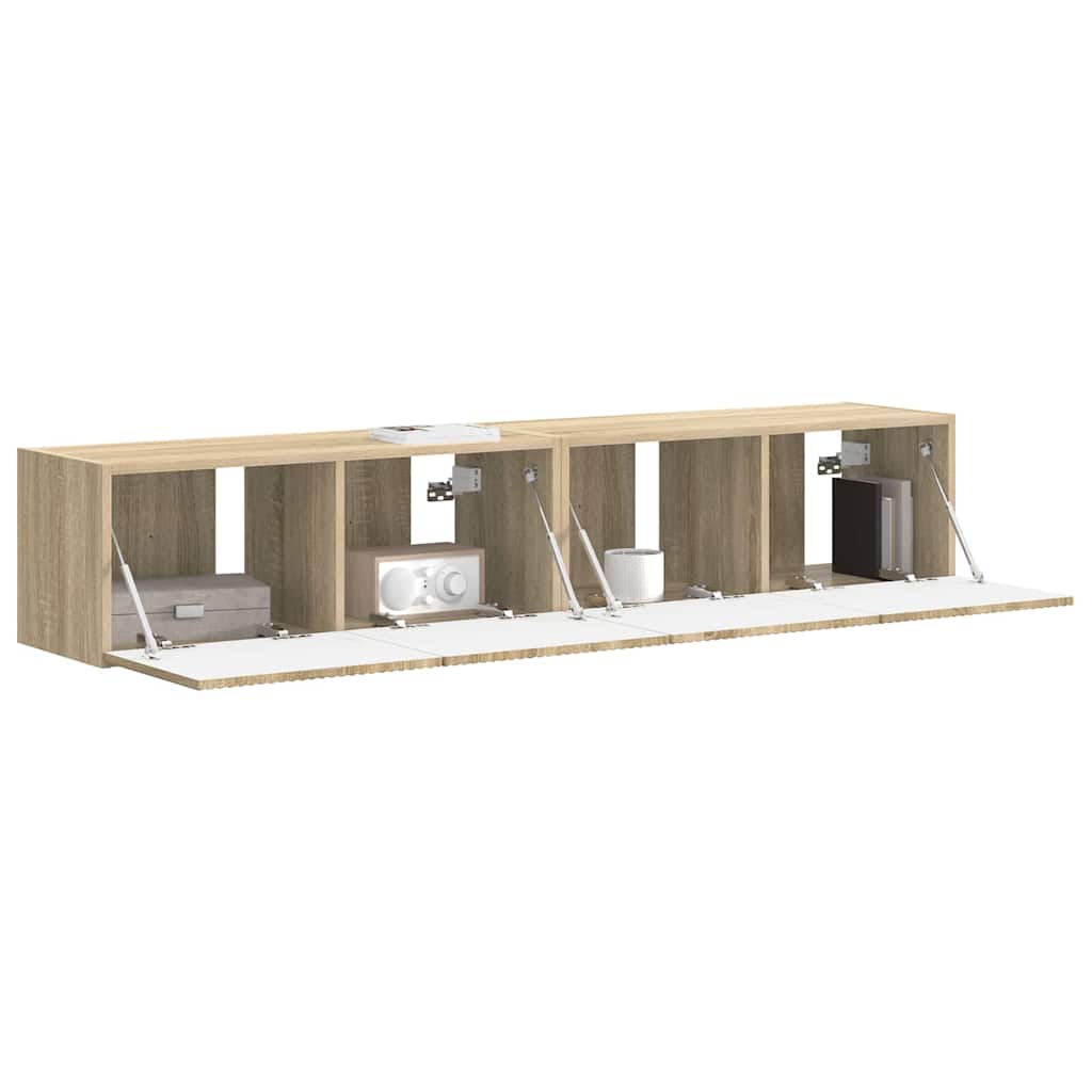 TV Vägghylla 2 pcs Sonoma 78,5 x 31 x 29,5 cm Konstruerat trä