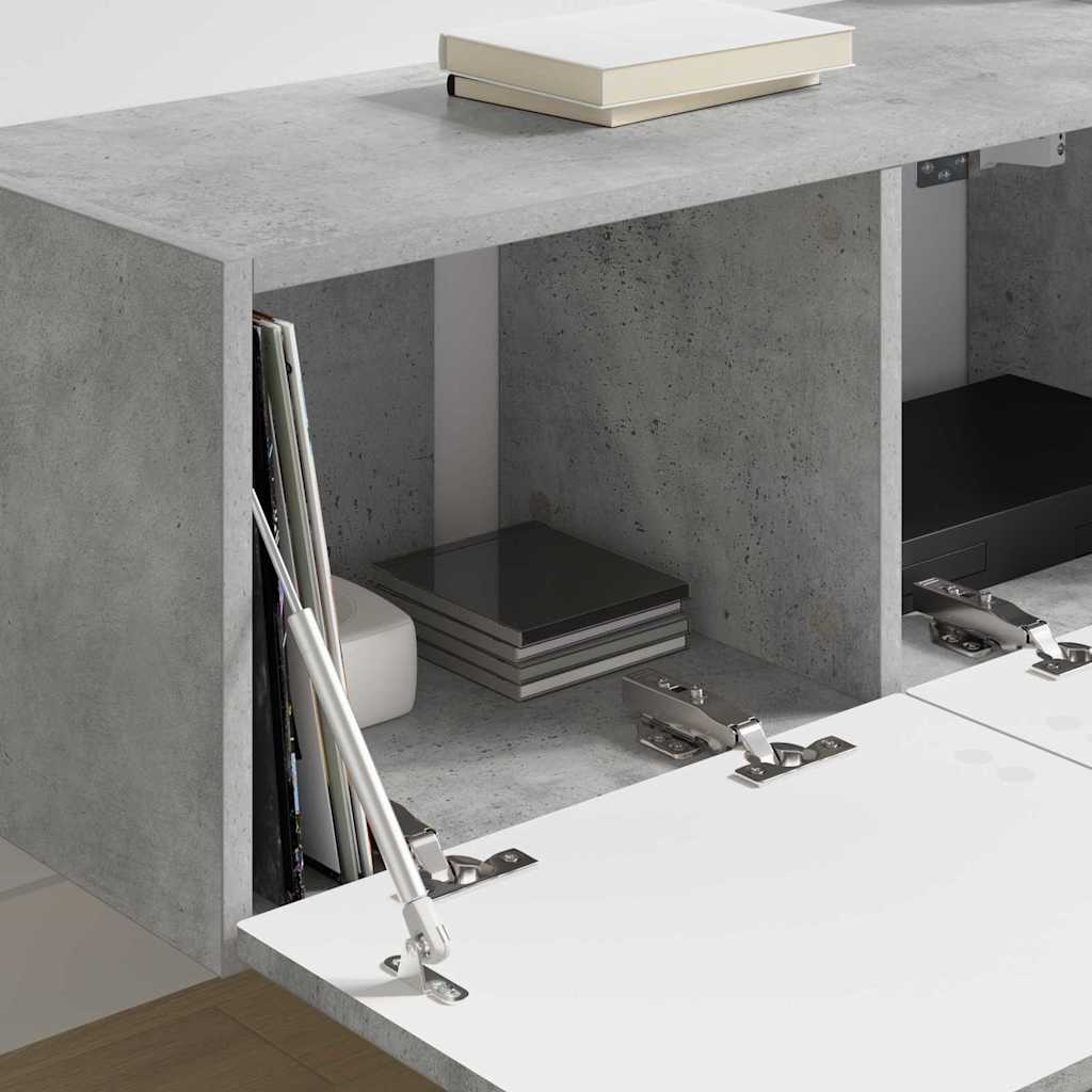 TV Vägghylla 2 pcs Betong 78,5 x 31 x 29,5 cm Konstruerat trä
