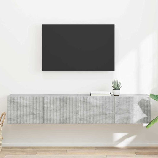 TV Vägghylla 2 pcs Betong 78,5 x 31 x 29,5 cm Konstruerat trä