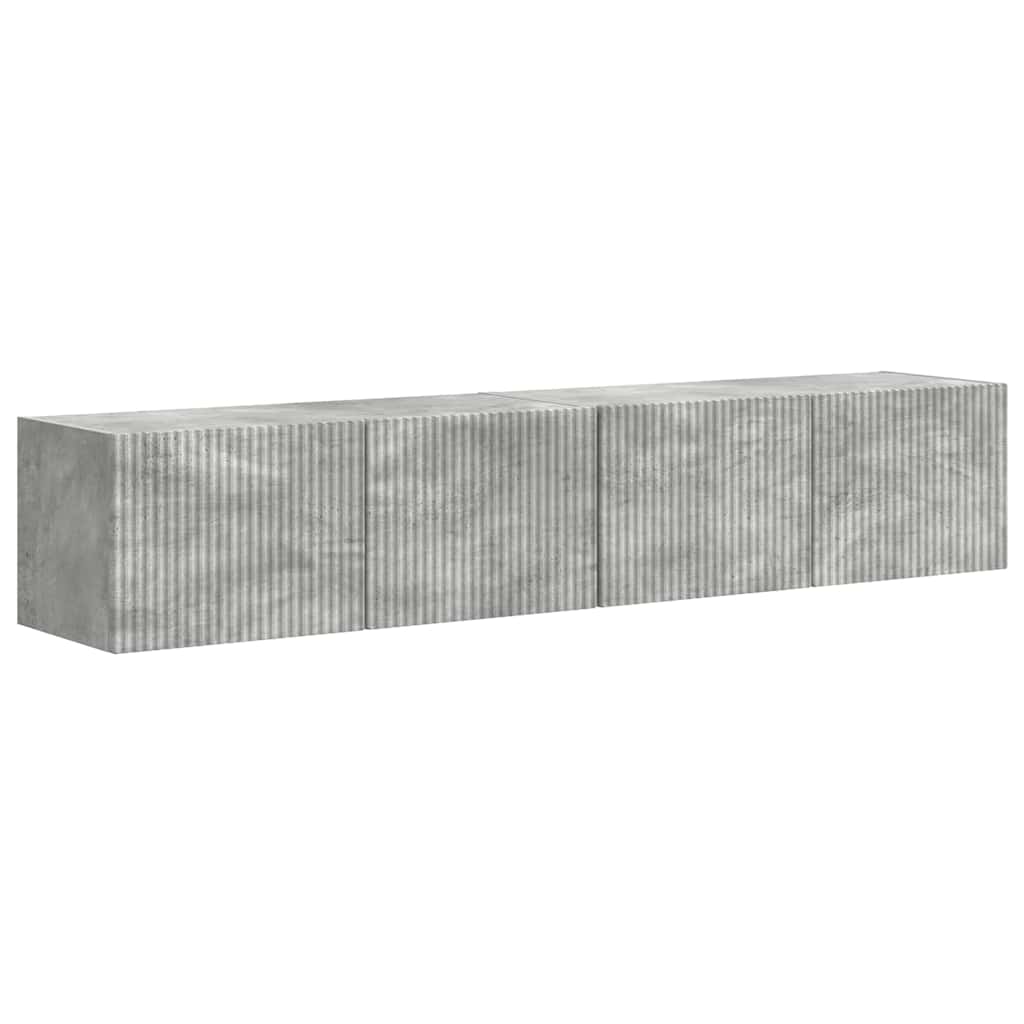 TV Vägghylla 2 pcs Betong 78,5 x 31 x 29,5 cm Konstruerat trä