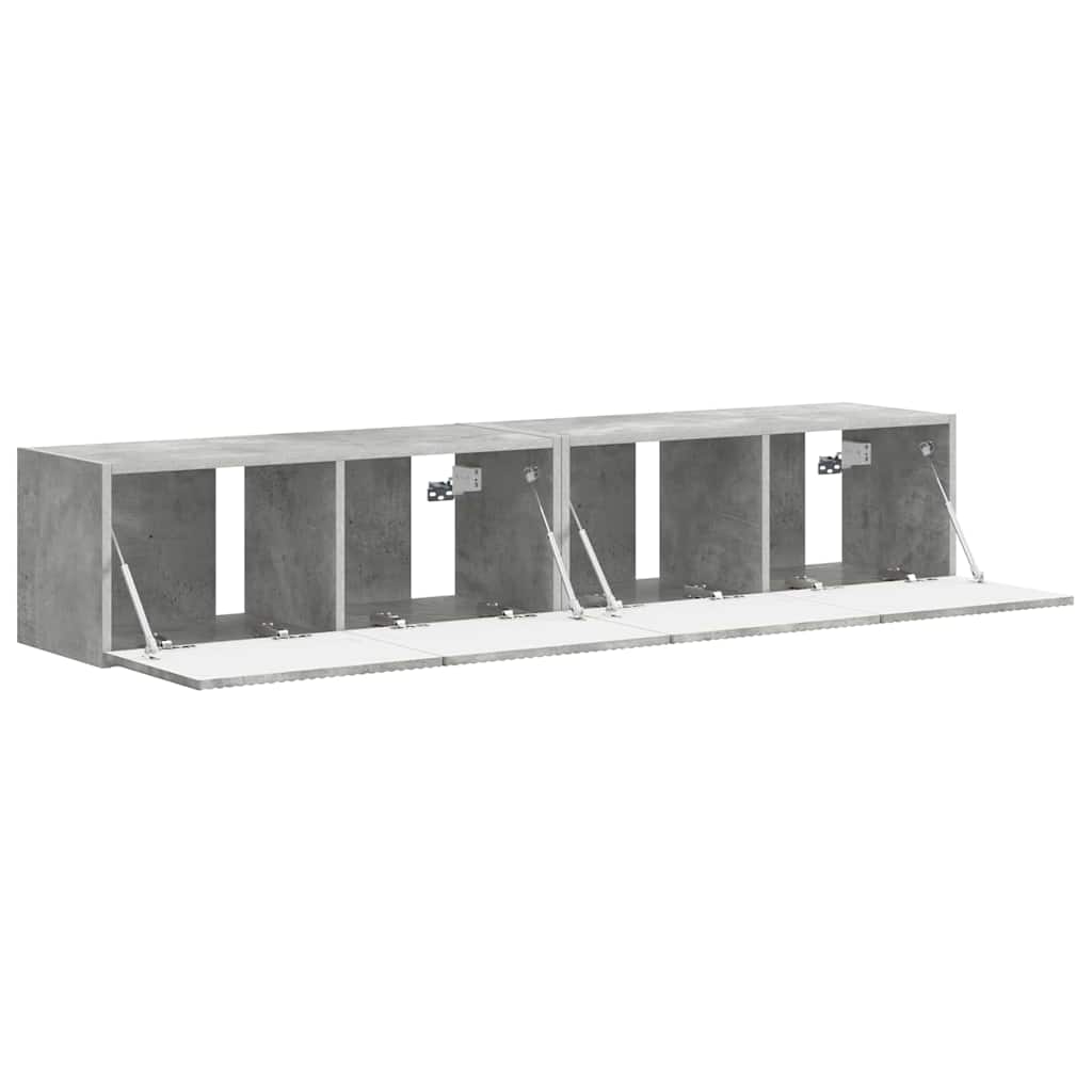 TV Vägghylla 2 pcs Betong 78,5 x 31 x 29,5 cm Konstruerat trä