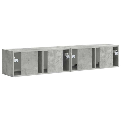 TV Vägghylla 2 pcs Betong 78,5 x 31 x 29,5 cm Konstruerat trä