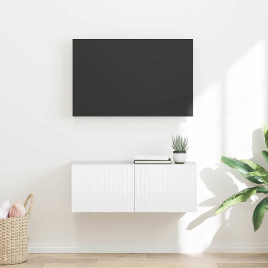 TV-Möbel Högglans Vit Vägghylla 78,5 x 31 x 29,5 cm