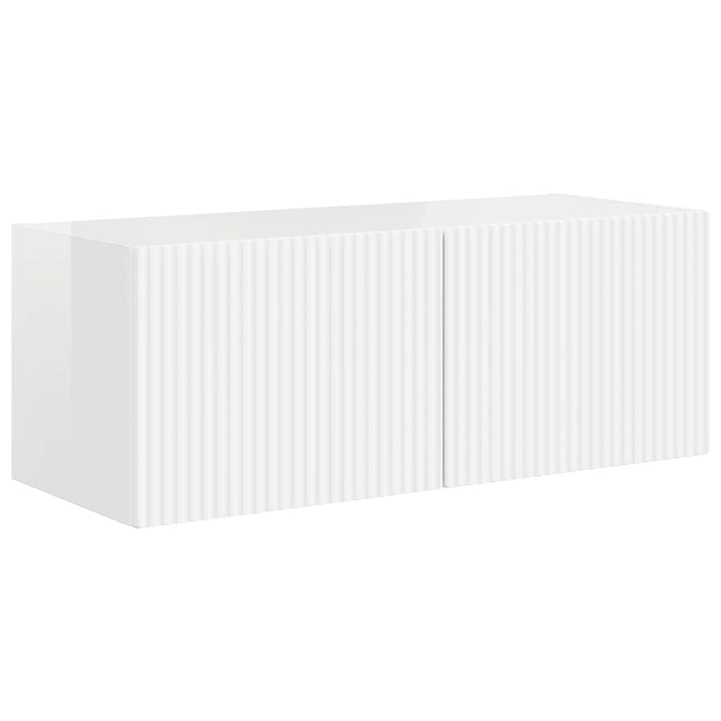 TV-Möbel Högglans Vit Vägghylla 78,5 x 31 x 29,5 cm