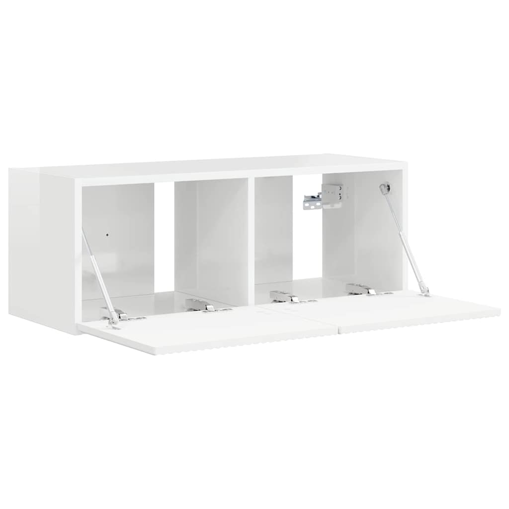 TV-Möbel Högglans Vit Vägghylla 78,5 x 31 x 29,5 cm