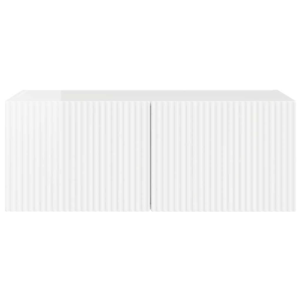 TV-Möbel Högglans Vit Vägghylla 78,5 x 31 x 29,5 cm