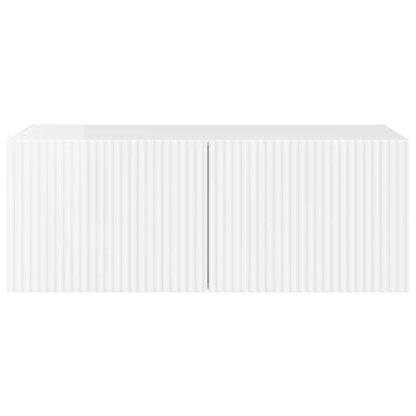 TV-Möbel Högglans Vit Vägghylla 78,5 x 31 x 29,5 cm