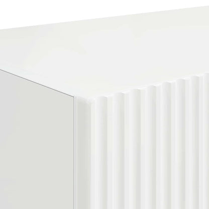 TV Vägghylla Väggmonterad 2 pcs Glansig Vit 78,5 x 31 x 29,5 cm