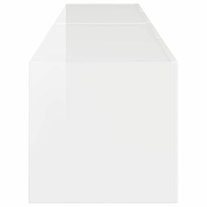 TV Vägghylla Väggmonterad 2 pcs Glansig Vit 78,5 x 31 x 29,5 cm
