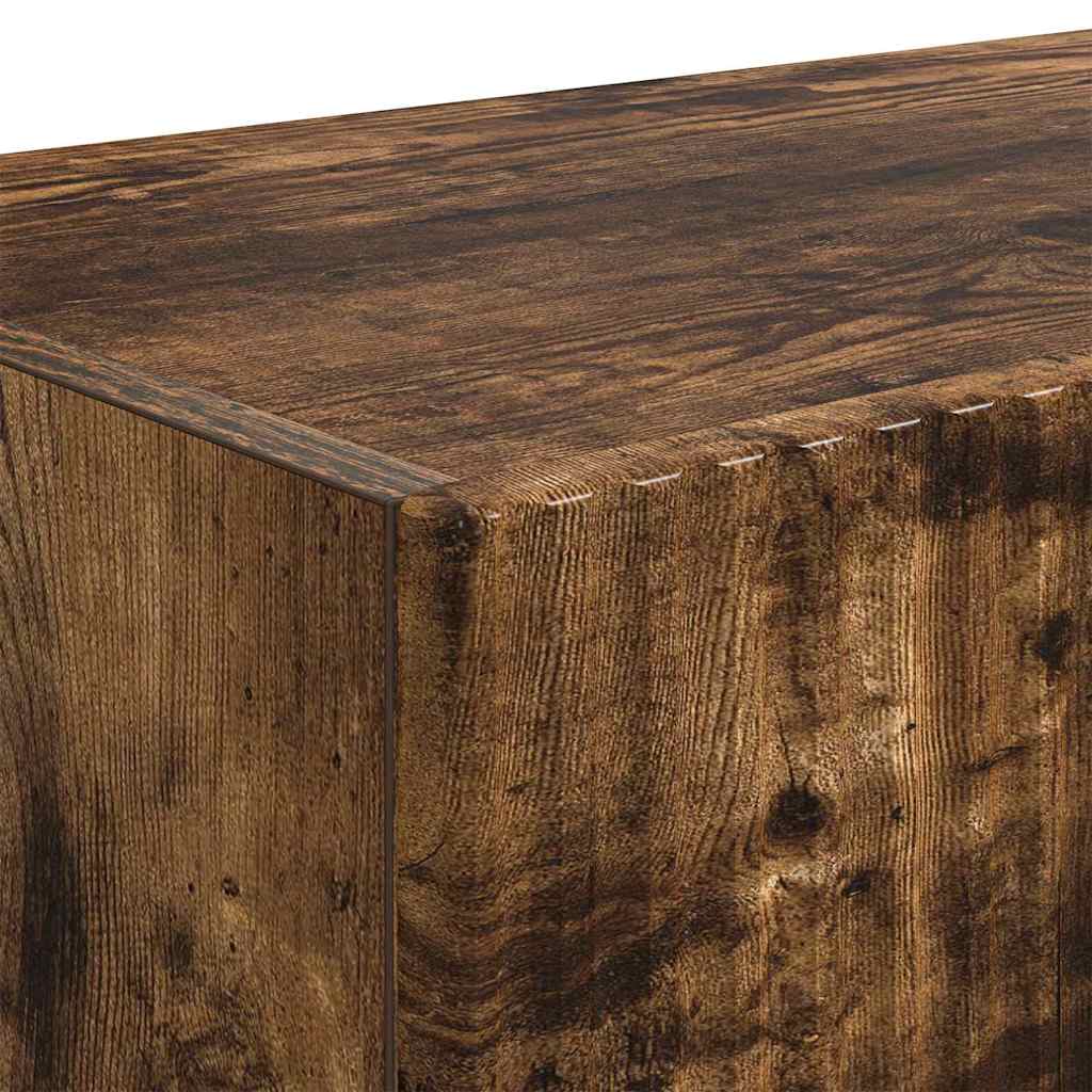 TV Vägghylla 2 pcs Rökt ek 78,5 x 31 x 29,5 cm Konstruerat trä