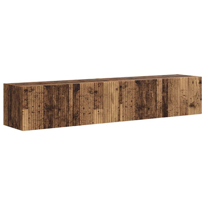 TV Vägghylla Väggmonterad 2 pcs Gammalt trä 78,5 x 31 x 29,5 cm