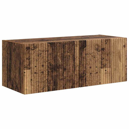 TV Vägghylla Väggmonterad 2 pcs Gammalt trä 78,5 x 31 x 29,5 cm