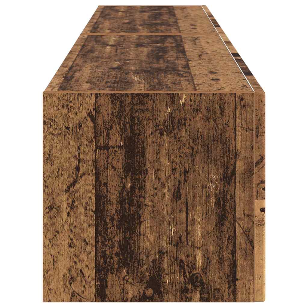TV Vägghylla Väggmonterad 2 pcs Gammalt trä 78,5 x 31 x 29,5 cm