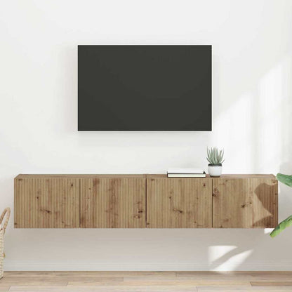 TV Vägghylla Väggmonterad 2 pcs Artisan Ek 78,5 x 31 x 29,5 cm