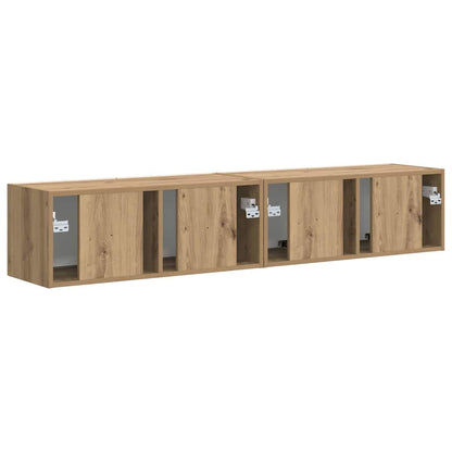 TV Vägghylla Väggmonterad 2 pcs Artisan Ek 78,5 x 31 x 29,5 cm