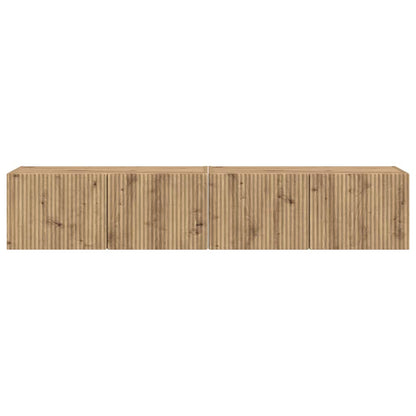 TV Vägghylla Väggmonterad 2 pcs Artisan Ek 78,5 x 31 x 29,5 cm