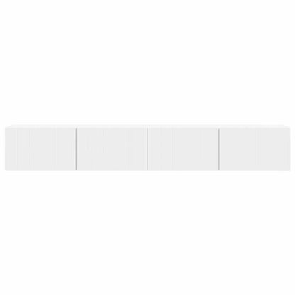 TV Vägghylla 2 pcs Vit 98 x 31 x 29,5 cm Konstruerat trä