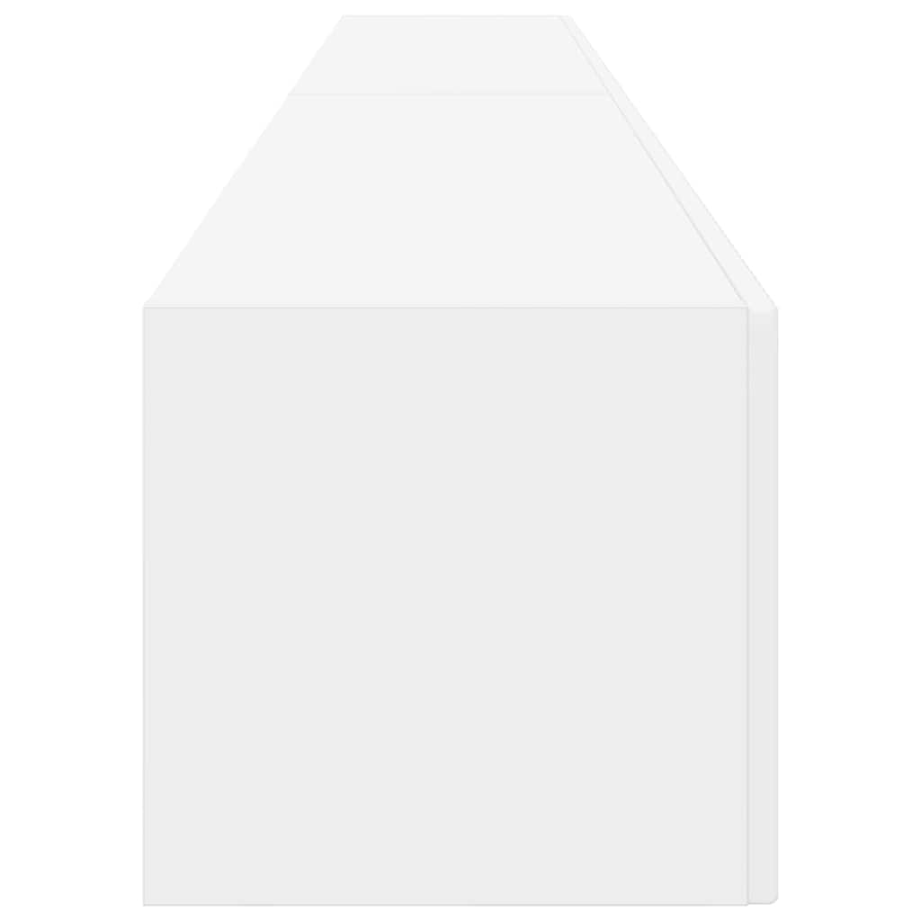 TV Vägghylla 2 pcs Vit 98 x 31 x 29,5 cm Konstruerat trä