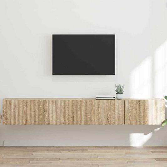 TV Vägghylla 2 pcs Sonoma 98 x 31 x 29,5 cm Konstruerat trä