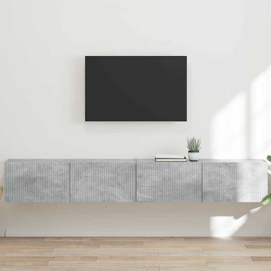 TV Vägghylla 2 pcs Betong 98 x 31 x 29,5 cm Konstruerat trä
