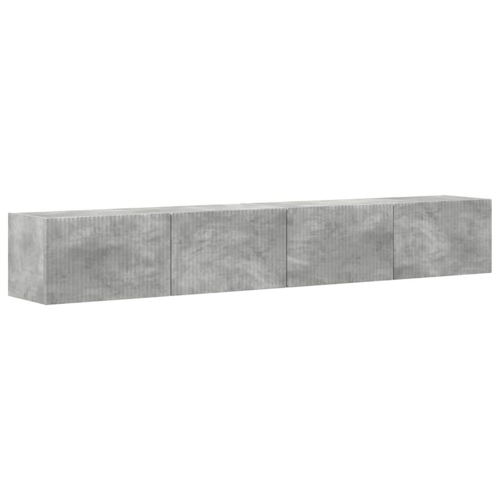 TV Vägghylla 2 pcs Betong 98 x 31 x 29,5 cm Konstruerat trä