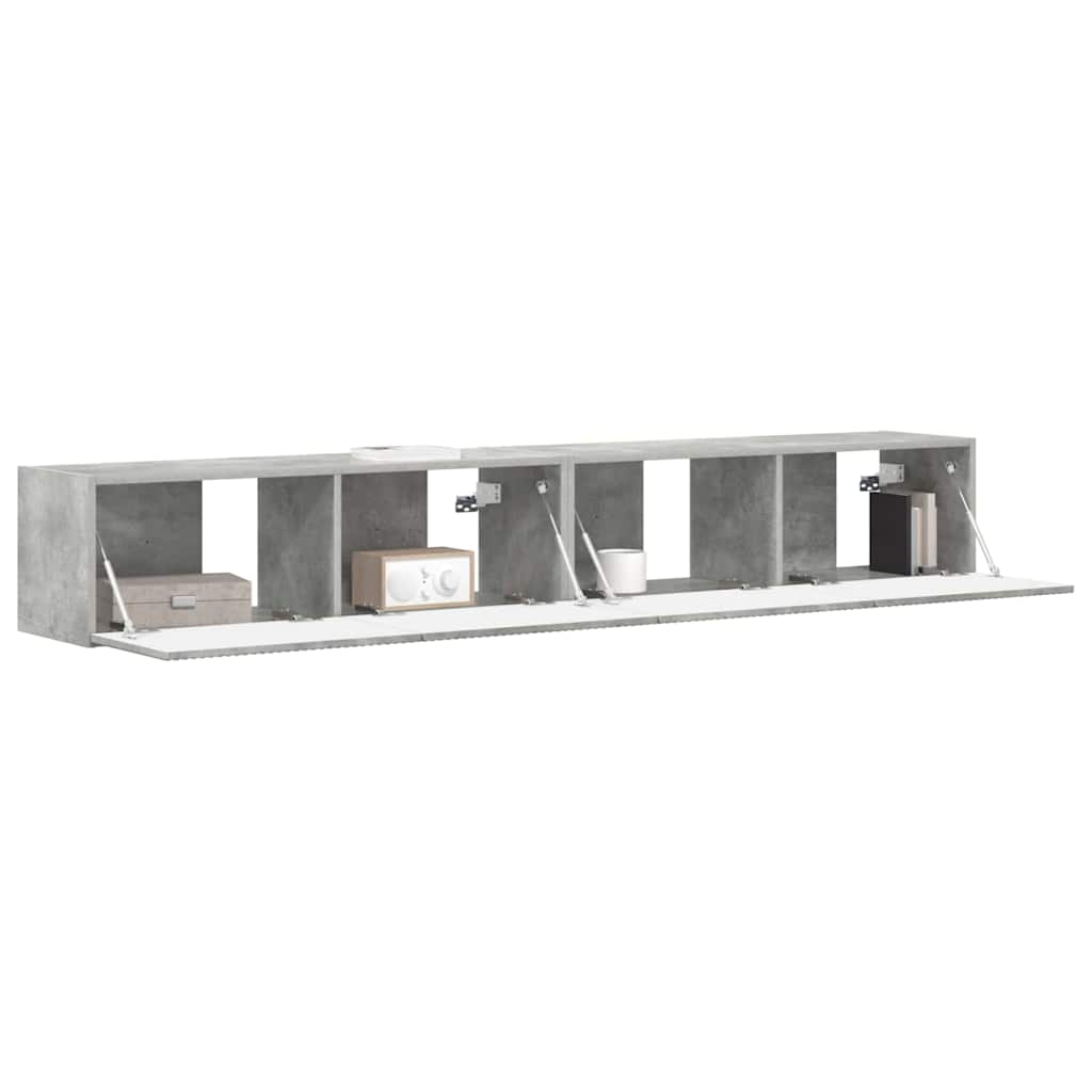 TV Vägghylla 2 pcs Betong 98 x 31 x 29,5 cm Konstruerat trä