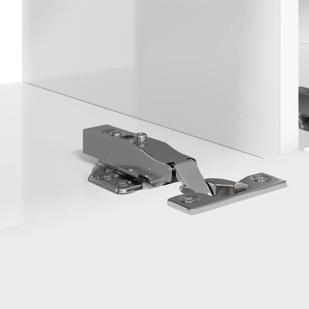 TV Vägghylla Väggmonterad 2 pcs Glansig Vit 98 x 31 x 29,5 cm