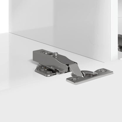 TV Vägghylla Väggmonterad 2 pcs Glansig Vit 98 x 31 x 29,5 cm