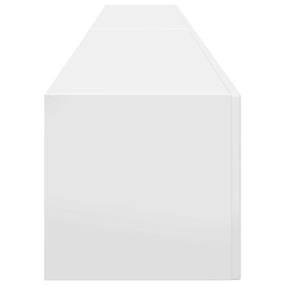 TV Vägghylla Väggmonterad 2 pcs Glansig Vit 98 x 31 x 29,5 cm