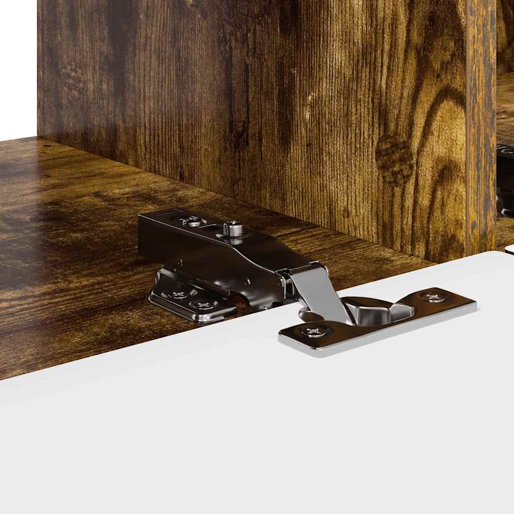 TV Vägghylla 2 pcs Rökt ek 98 x 31 x 29,5 cm Konstruerat trä
