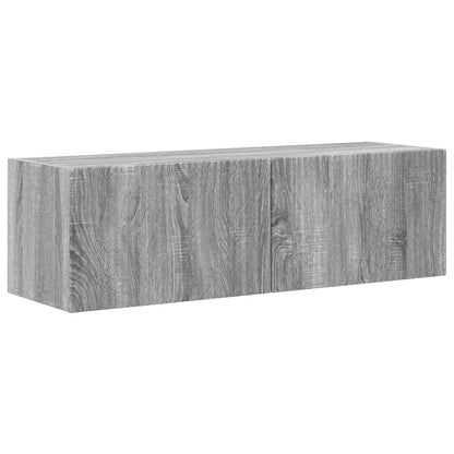 TV Vägghylla 2 pcs Grå Sonoma 98 x 31 x 29,5 cm Konstruerat trä