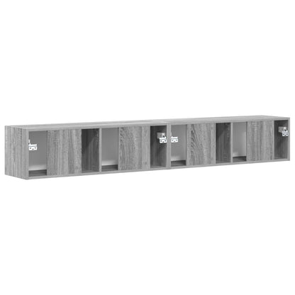 TV Vägghylla 2 pcs Grå Sonoma 98 x 31 x 29,5 cm Konstruerat trä