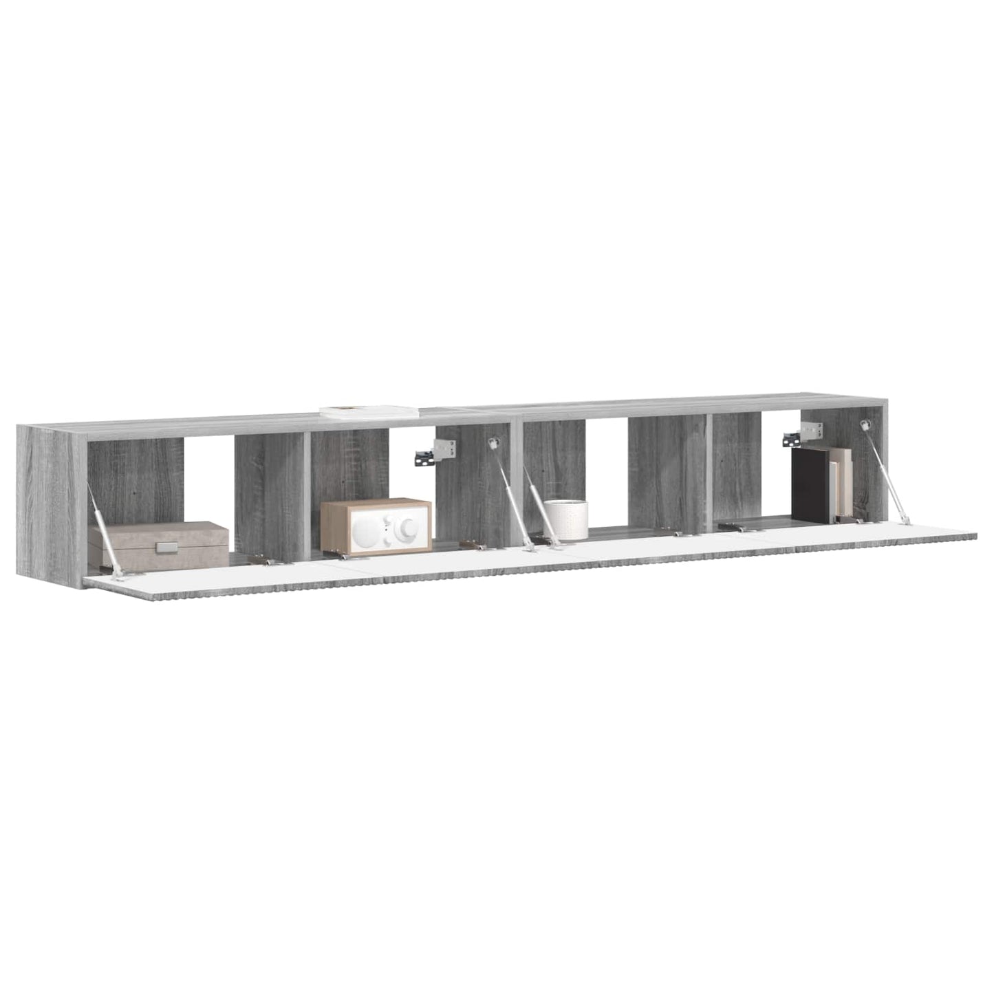 TV Vägghylla 2 pcs Grå Sonoma 98 x 31 x 29,5 cm Konstruerat trä