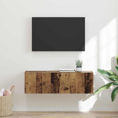 TV-Möbel Äldrat Trä Vägghylla 98 x 31 x 29,5 cm