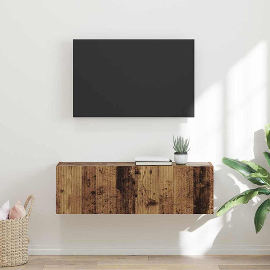 TV-Möbel Äldrat Trä Vägghylla 98 x 31 x 29,5 cm
