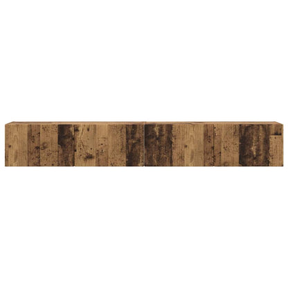 TV Vägghylla Väggmonterad 2 pcs Gammalt trä 98 x 31 x 29,5 cm