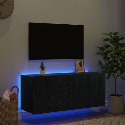 TV-Möbel Svart Ek Vägghylla 100 x 35 x 41 cm