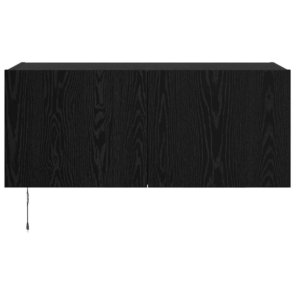 TV-Möbel Svart Ek Vägghylla 100 x 35 x 41 cm