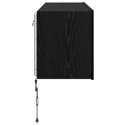 TV-Möbel Svart Ek Vägghylla 100 x 35 x 41 cm