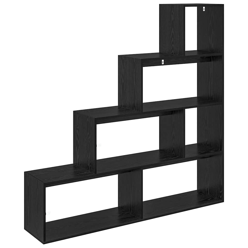 Bokhylla Svart Ek Rumsavdelare 143,5 x 29 x 143,5 cm