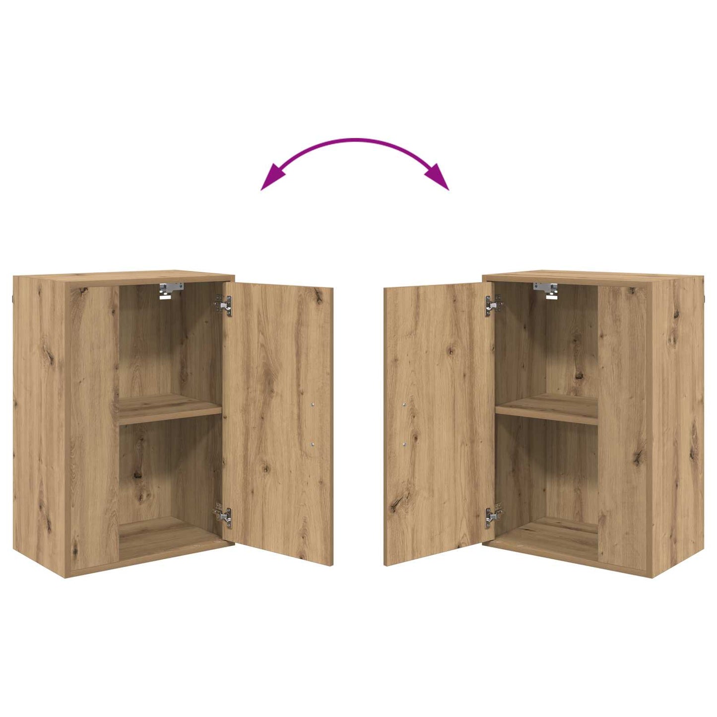 TV-bänkset Väggmonterad 4 pcs Artisan Ek Konstruerat trä