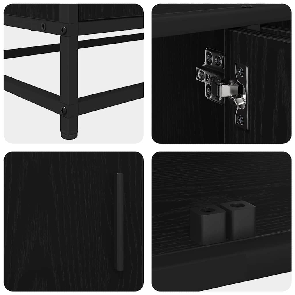 TV-Möbel Svart Ek 210 x 35 x 41 cm