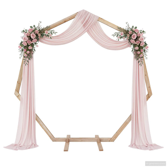 Utomhus Blomställning Växtstöd Bröllopsbåge Ljusbrun 221 x 92 x 216 cm Massiv furu