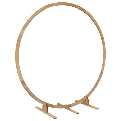 Utomhus Blomställning Växtstöd Bröllopsbåge Ljusbrun 224 x 80 x 220 cm Massiv furu