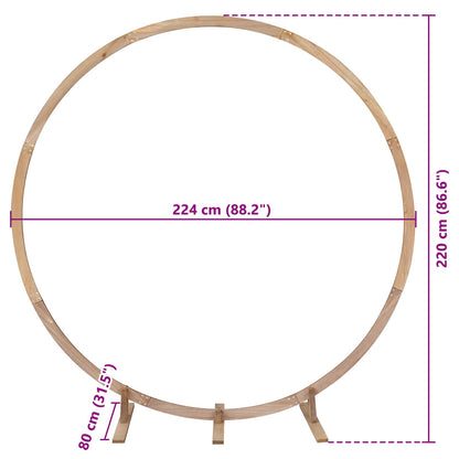 Utomhus Blomställning Växtstöd Bröllopsbåge Ljusbrun 224 x 80 x 220 cm Massiv furu