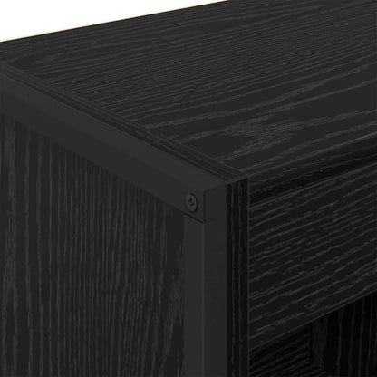 Bokhylla Svart Ek 80 x 30 x 155 cm